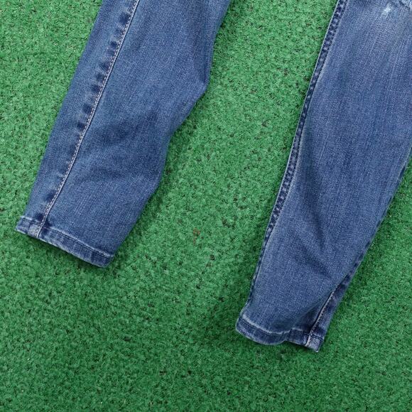 HOLLISTER CALIFORNIA HIGH RISE SUPER SKINNY DISTRESSED DENIM BLUE JEANS 0S 24X26 - Picture 4 of 9